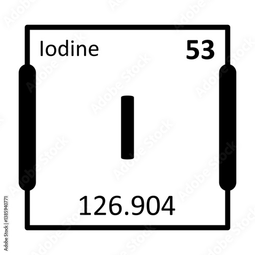 Iodine Bold Black Icon