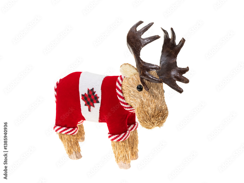 Fototapeta premium moose silhouette with Canadian flag