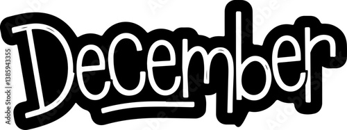 December Month Sticker.