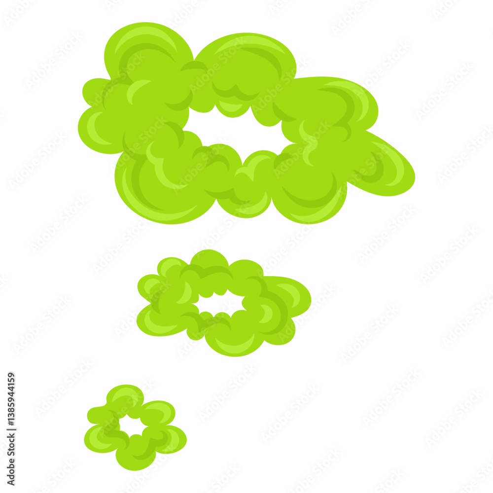 Fototapeta premium Green Smoke Cloud