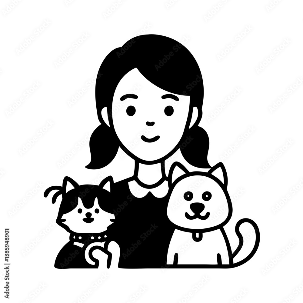 pet owner icon, pet owner silhouette vector illustration-simple silhouette illustration of pet owner, perfect for pet owner logos and icons pet owner icon, pet owner silhouette vector illustration-simple silhouette illustration of pet owner, perfect for pet owner logos and icons
