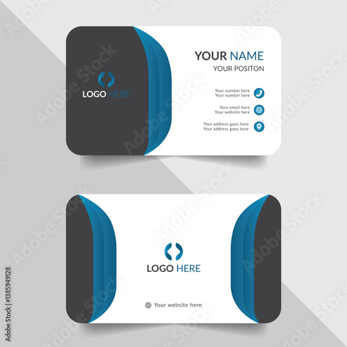 Modern business card design. template with clean layout and vector elements for professional branding and presentation	
