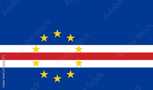 Free Download Vector flag of Cabo Verde or Cape Verde, a country in West Africa. Accurate dimensions and official colors. This file is suitable for digital editing and printing of any size. - GFXLoad