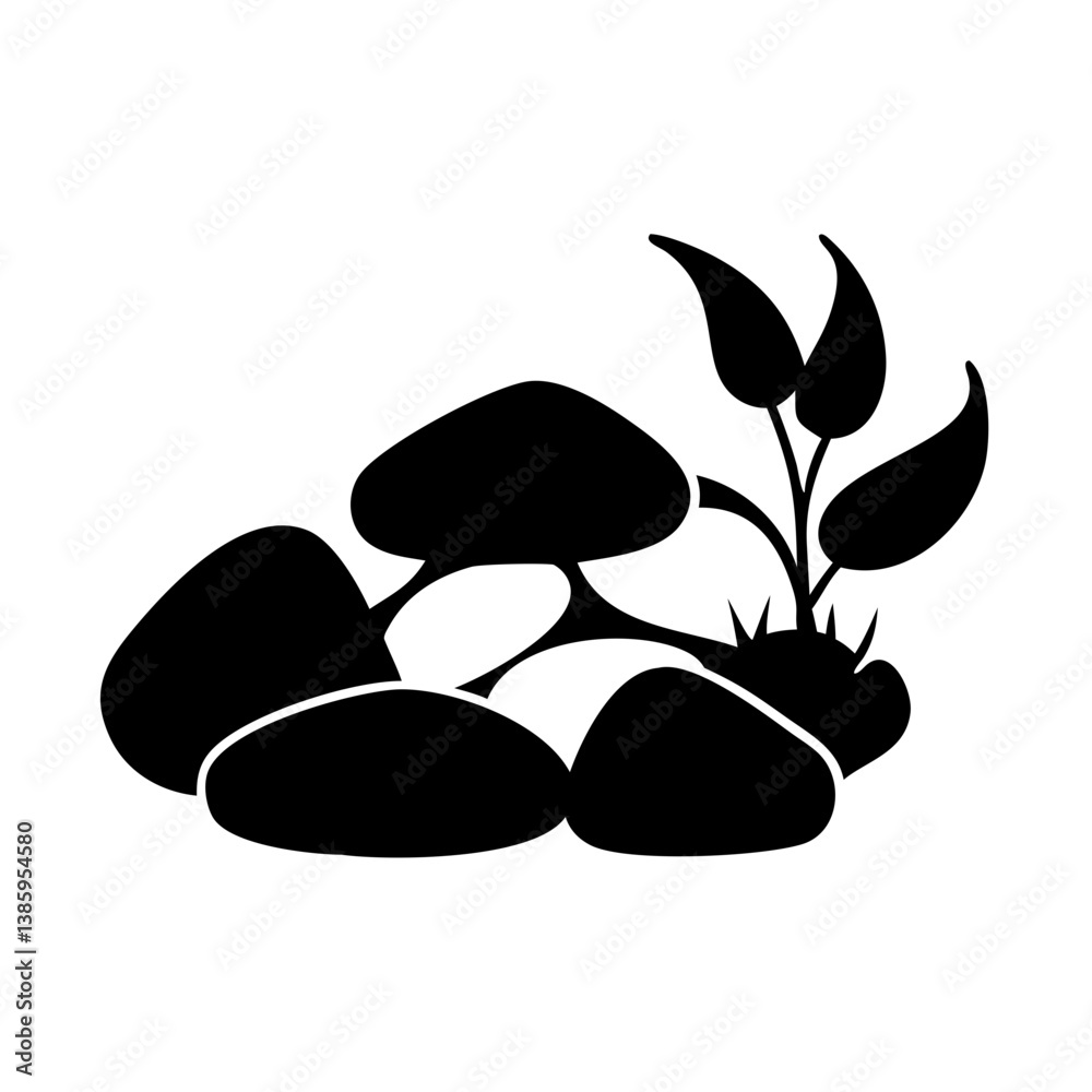 garden stones icon, garden stones silhouette vector illustration-simple silhouette illustration of garden stones, perfect for garden stones logos and icons garden stones icon, garden stones silhouette vector illustration-simple silhouette illustration of garden stones, perfect for garden stones logos and icons