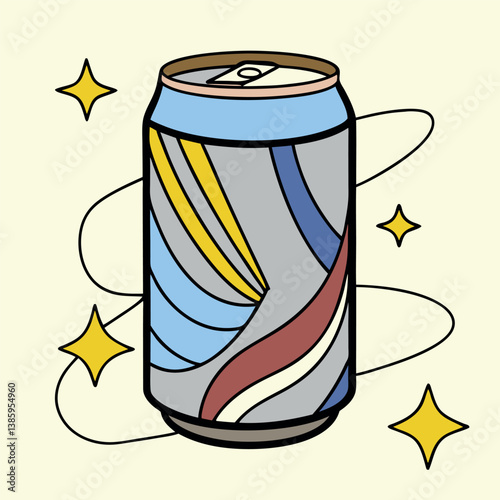 Minimalist-soda-can-design vibrant-red-aluminum 