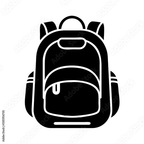 backpack icon, backpack silhouette vector illustration-simple silhouette illustration of backpack, perfect for backpack logos and icons