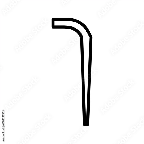 Gentleman's walking cane. Vector illustration