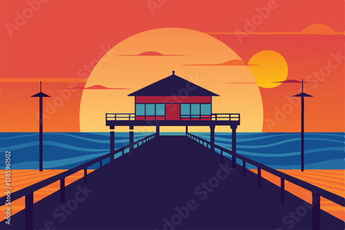sunset on the beach