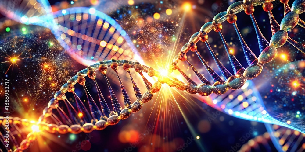 Perfect DNA Helix: Genetic Harmony, Microscopic View of Ideal DNA Structure Perfect DNA Helix: Genetic Harmony, Microscopic View of Ideal DNA Structure