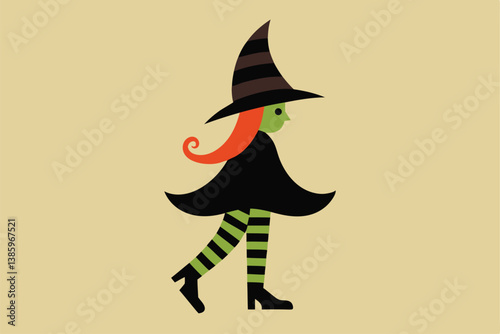 halloween witch with a pumpkin