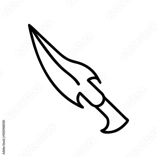 Sharp Object Icon, black outline, transparent background  
