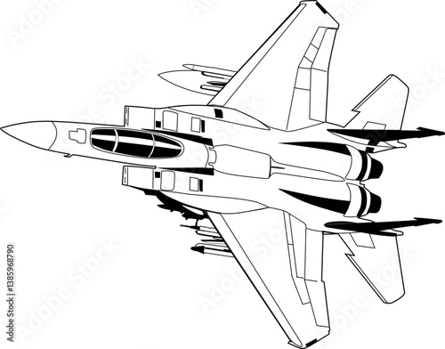 Military jet fighter F-14 Tomcat