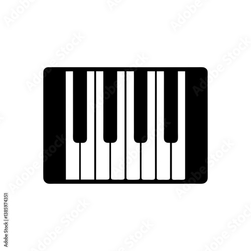 piano keys isolated on white