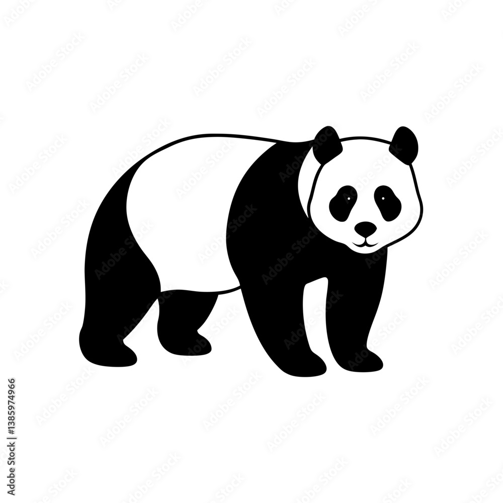 Fototapeta premium panda bear vector illustration