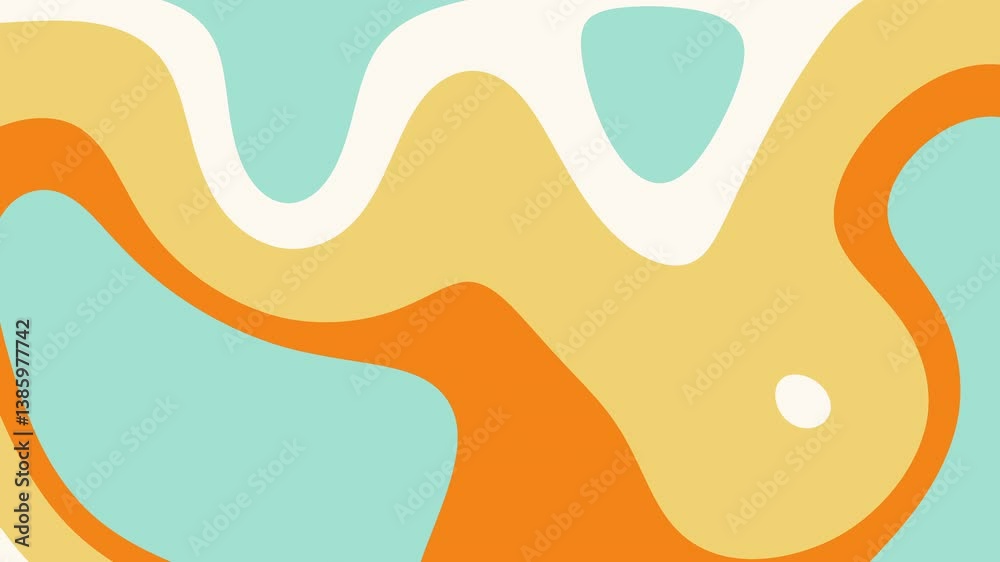Abstract Wavy Background in Orange Gold and Light Teal Abstract Wavy Background in Orange Gold and Light Teal