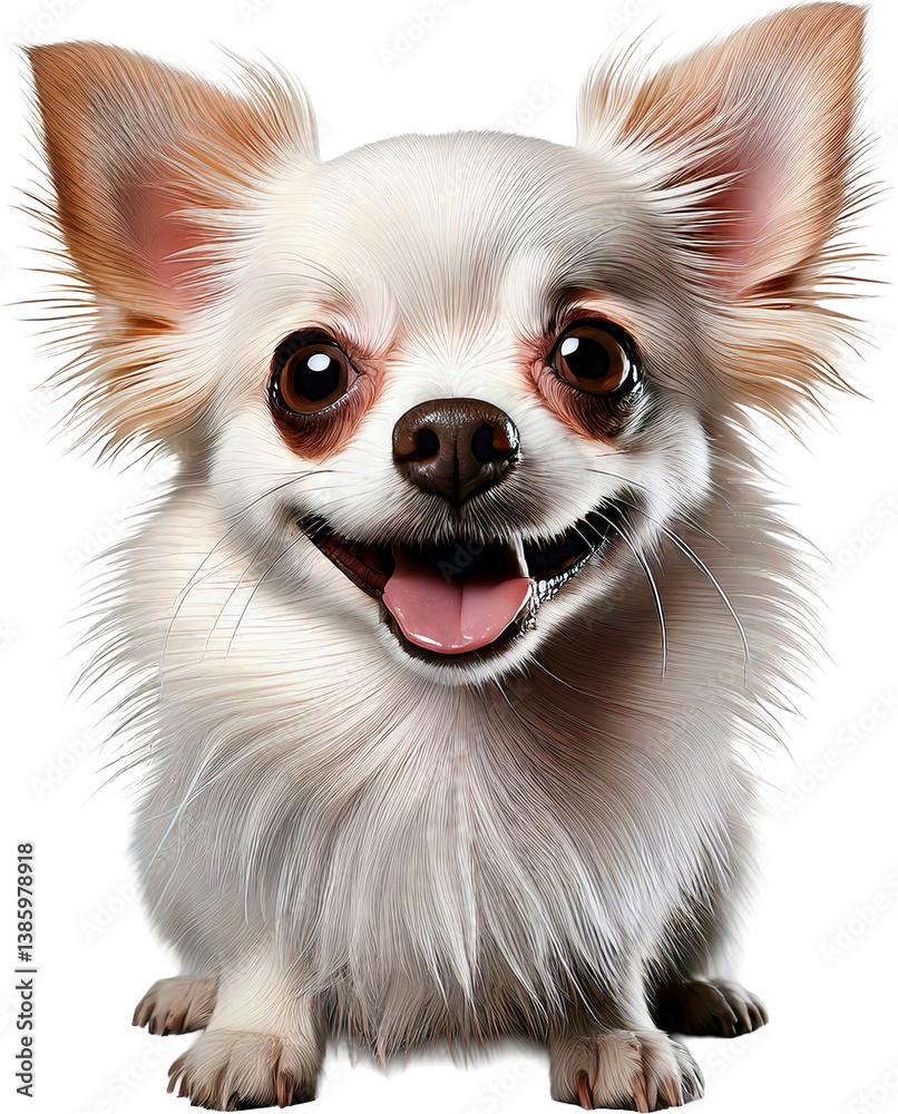 Fototapeta premium perro, pomerania, cachorro, mascota, spitz, blanco, aislada, cuca, animal, café, retrato, miniatura