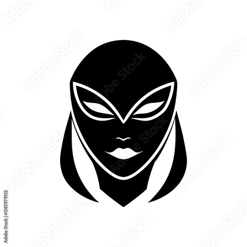 black and white mask