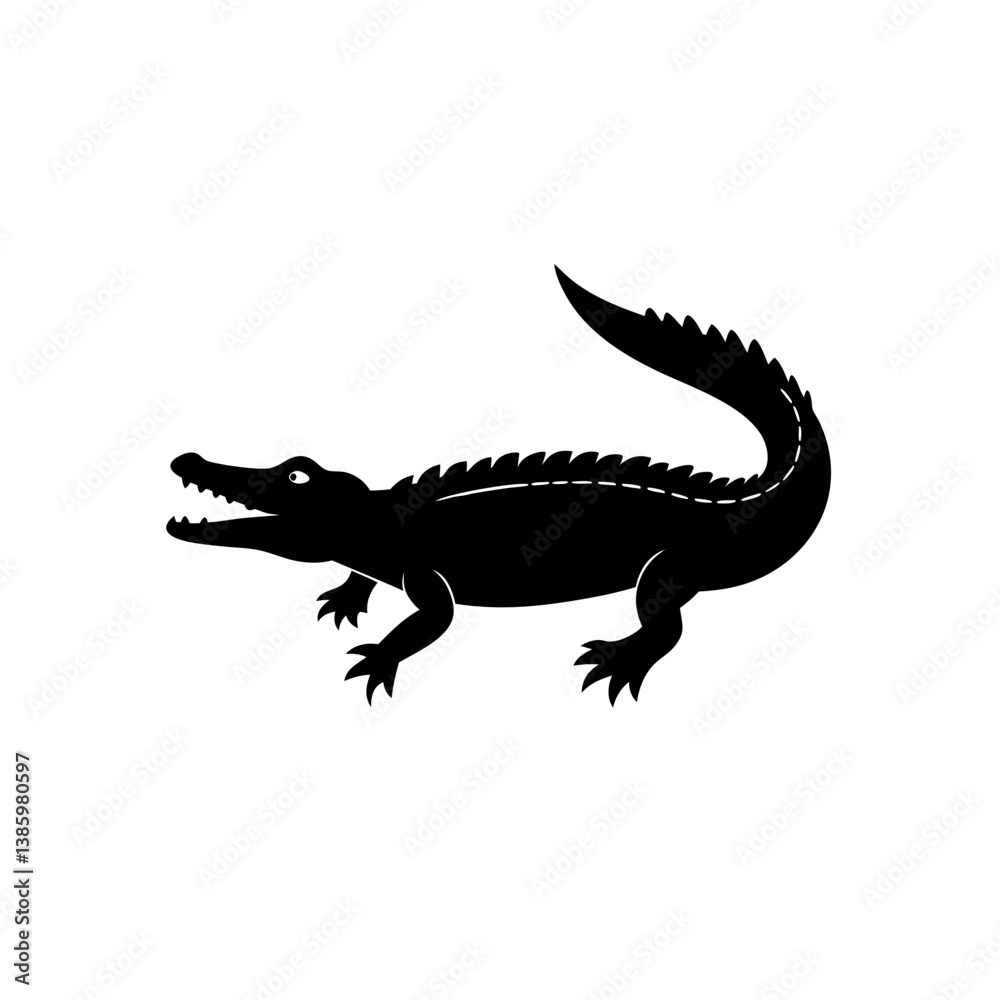 Fototapeta premium crocodile isolated on white background