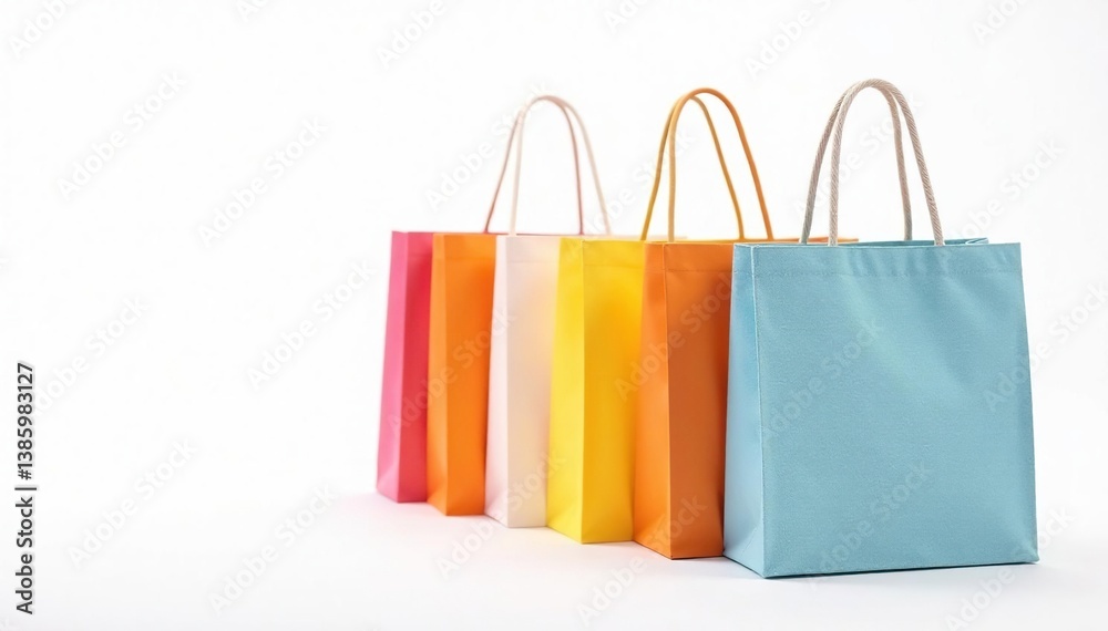 Stylish reusable canvas shopping bag, isolated white background, object, product Stylish reusable canvas shopping bag, isolated white background, object, product