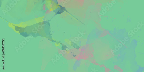 Abstract translucent multicolored watercolor background. Watercolor background. 3D illustration, 3D rendering. Colorful gradient ink colors wet effect hand drawn canvas background .