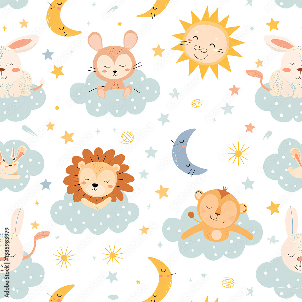 Naklejka premium cartoon pattern