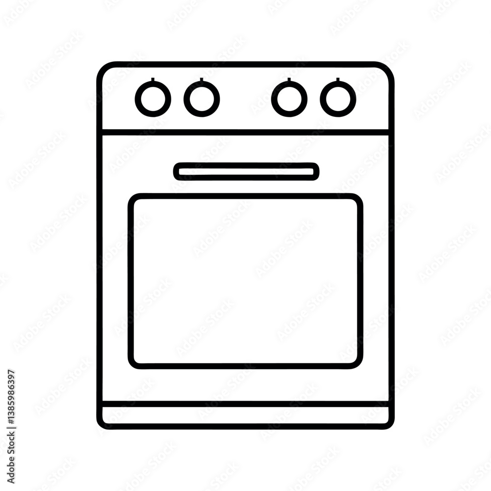 Kitchen Oven Outline Vector Drawing Minimal Style
Kitchen Oven Outline Vector Drawing Minimal Style