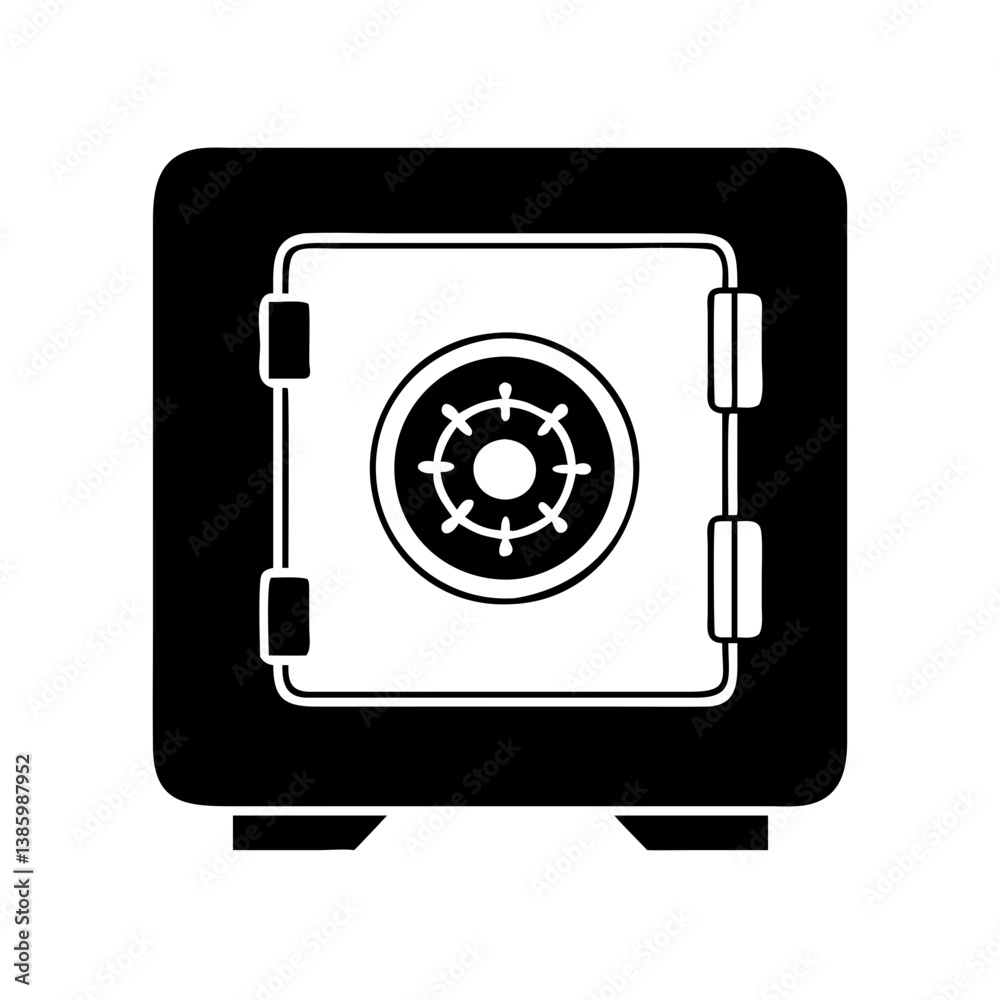 safe vault icon, safe vault silhouette vector illustration-simple silhouette illustration of safe vault, perfect for safe vault logos and icons safe vault icon, safe vault silhouette vector illustration-simple silhouette illustration of safe vault, perfect for safe vault logos and icons