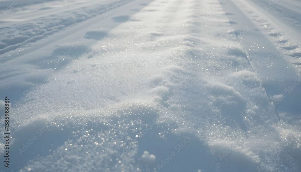 Snow path winter landscape Snow path winter landscape