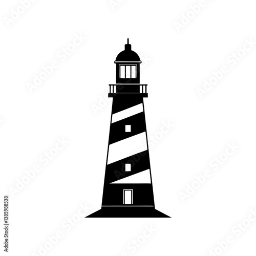 lighthouse silhouette vector illustration