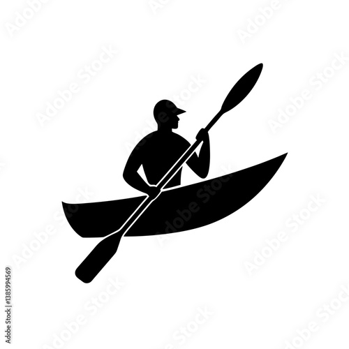 kayak on white background