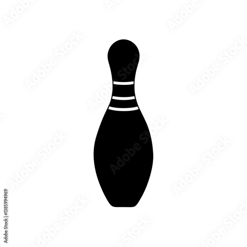 bowling ball and pins isolated