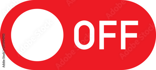 Power Off Button icon in flat. isolated on transparent background
