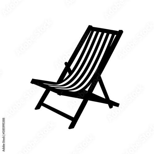 beach chair isolated