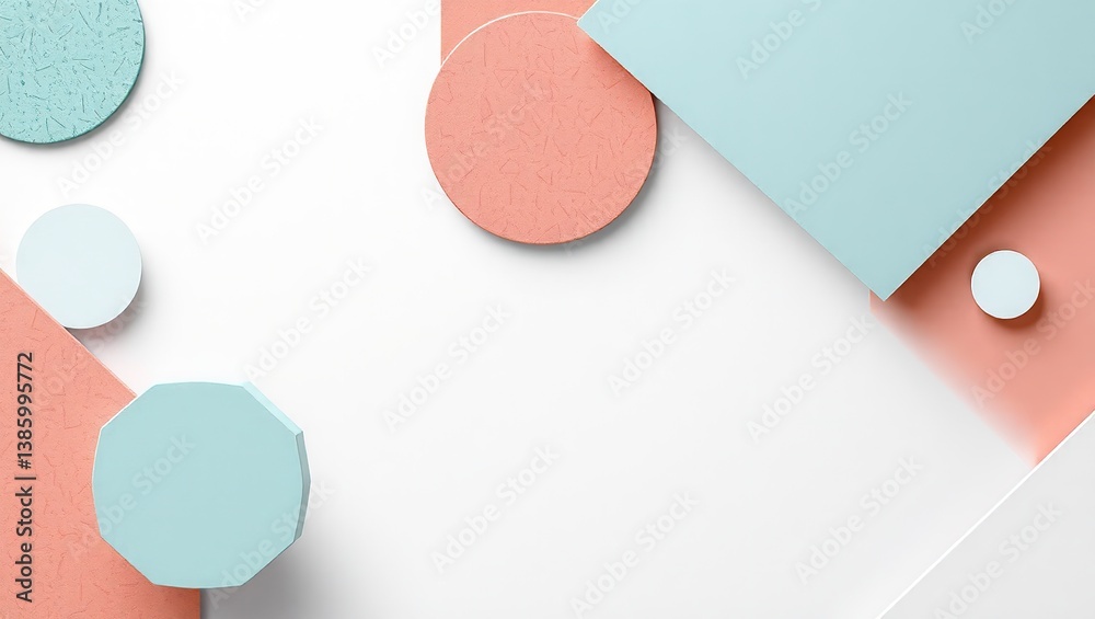 Fototapeta premium Abstract Geometric Shapes, Modern Textures, Product Display