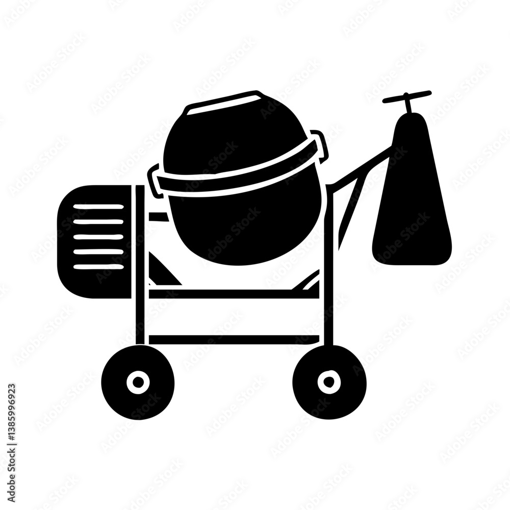 concrete mixer icon, concrete mixer silhouette vector illustration-simple silhouette illustration of concrete mixer, perfect for concrete mixer logos and icons concrete mixer icon, concrete mixer silhouette vector illustration-simple silhouette illustration of concrete mixer, perfect for concrete mixer logos and icons