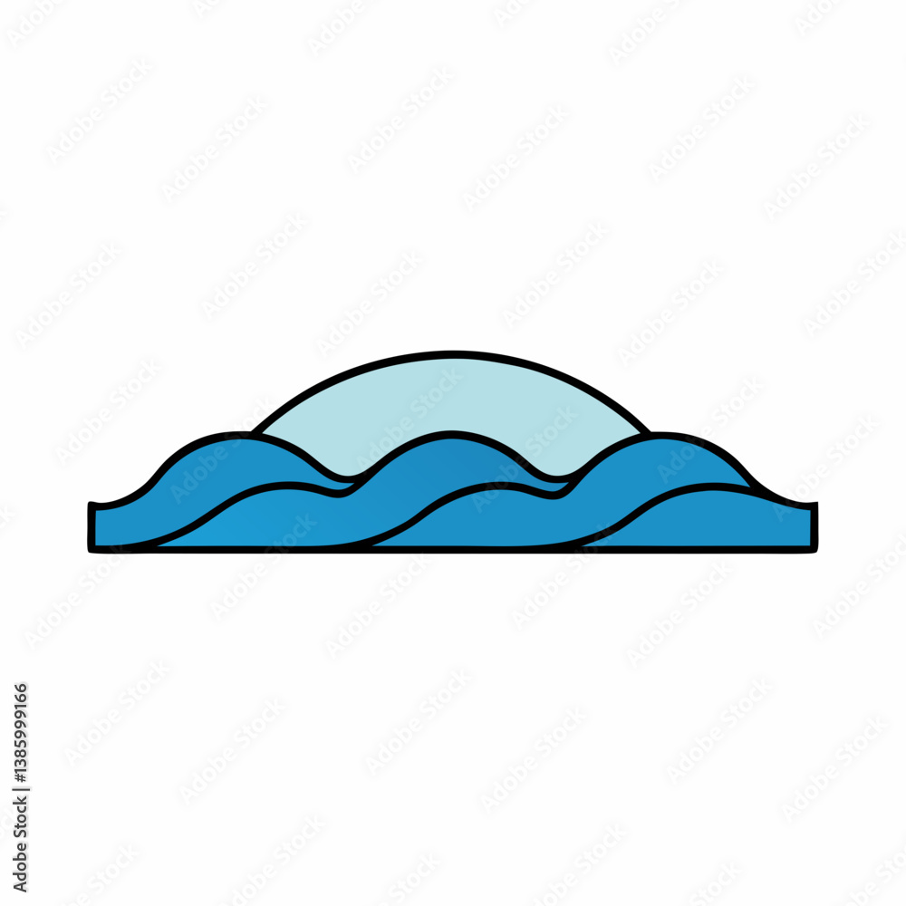 sea waves vector illustration sea waves vector illustration