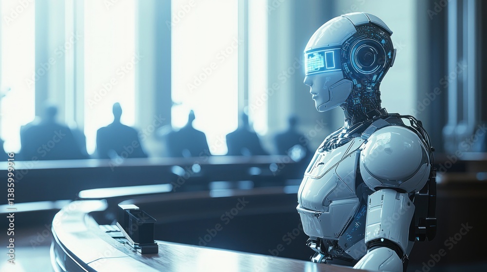 Futuristic Robot in a Modern Conference Room Futuristic Robot in a Modern Conference Room