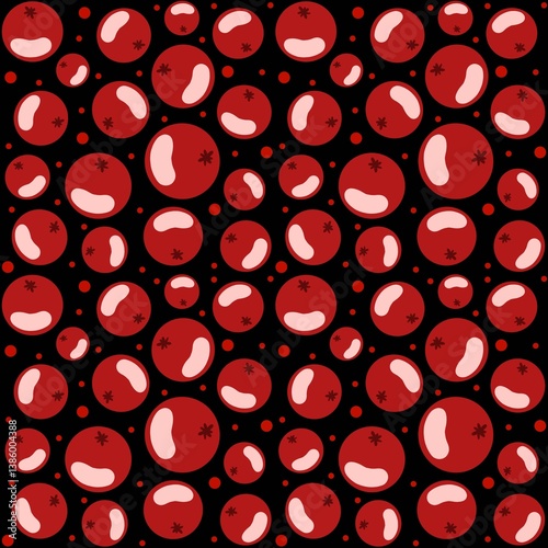 Seamless pattern with cranberry