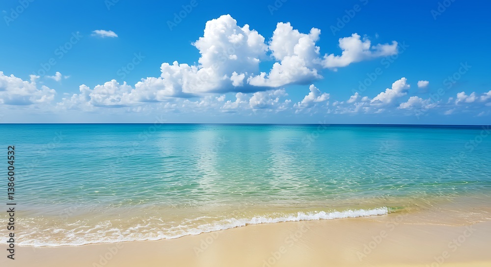 Fototapeta premium Azure Embrace: Noontide Calm AI Generated