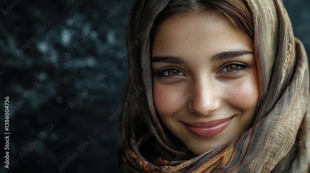 a beautiful young woman wearing a headscarf a beautiful young woman wearing a headscarf