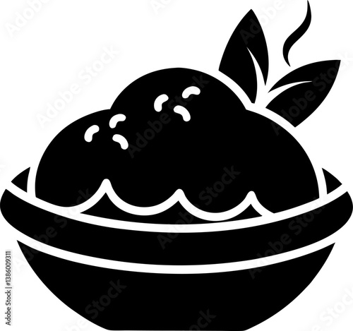 Shondesh food Black and White Vector 