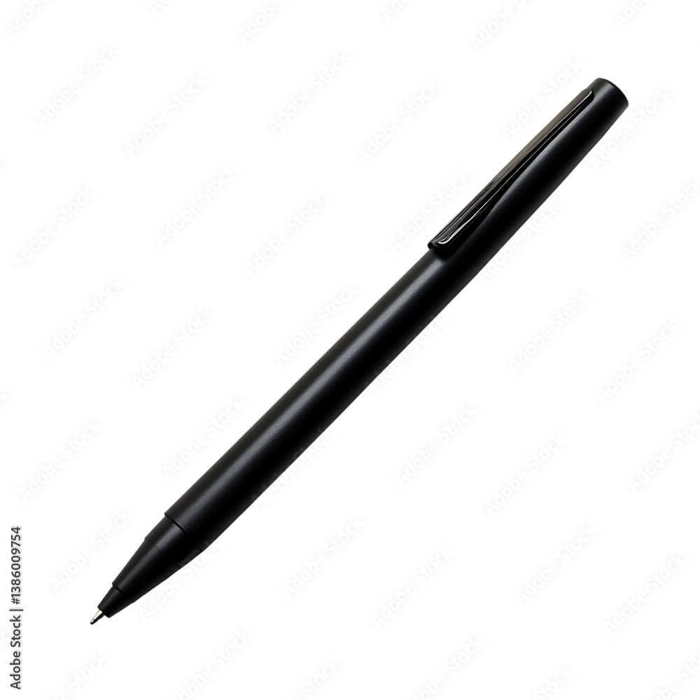 A black pen on transparent background A black pen on transparent background