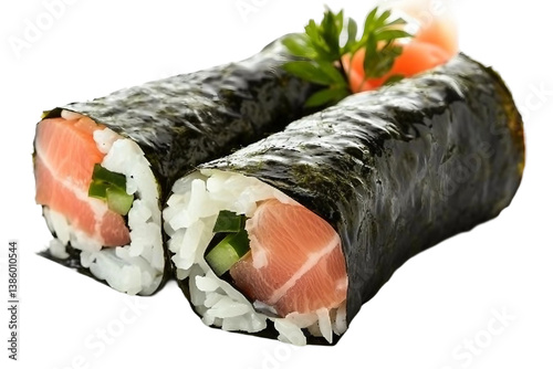 Irresistible Temaki Sushi for a Fun Dining Experience Isolated on Transparent Background