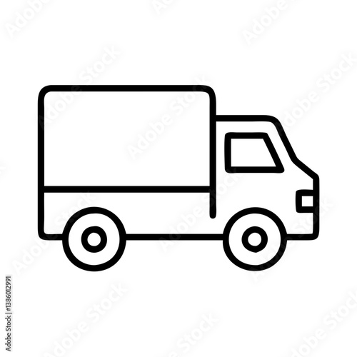 Delivery truck icon vector illustration of transport vehicle for shipping and moving company service design