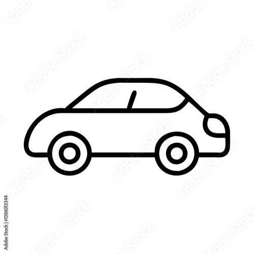 Find your dream car: simple line art illustration for vehicle design and automotive industry needs now online