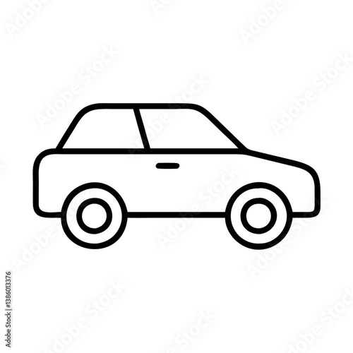 Car icon vector illustration, transportation vehicle, auto mobile, transport, drive, line drawing  px