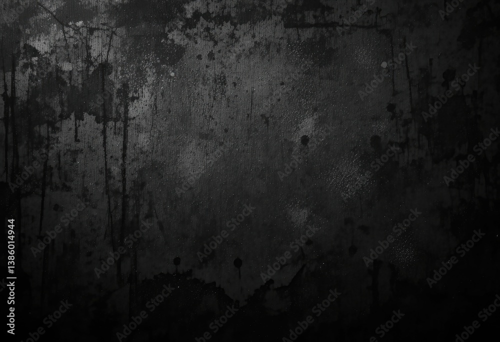 Obraz premium Dark Grunge Texture with Splatters and Scratches for Abstract Background