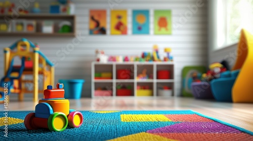 Wallpaper Mural Playful Daycare Room with Colorful Toys and Play Area Torontodigital.ca