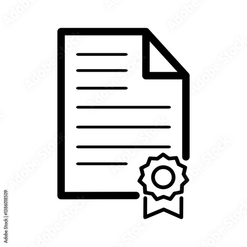 Vector line patent icon. Patent Icon Object, Patent Icon Picture, Patent Icon Image - stock vector