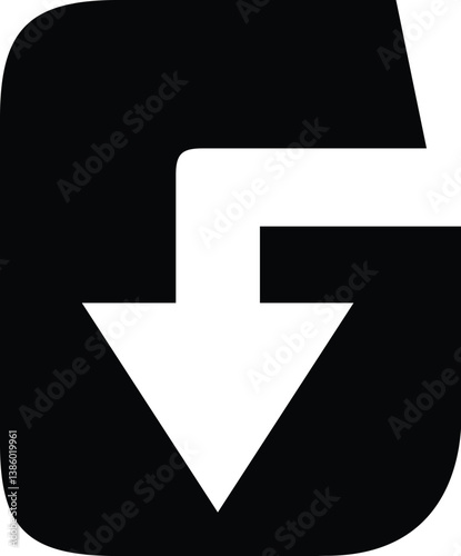 Letter G with arrow design vector